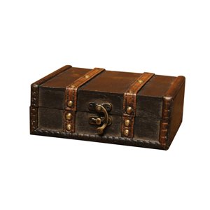 Magideal - Caja Del Tesoro De Estilo Retro, Organizador De Baratijas, Joyero, Contenedor De Joyería, Caja De Almacenamiento De Madera Para Armario De Dormitorio, Estilo A