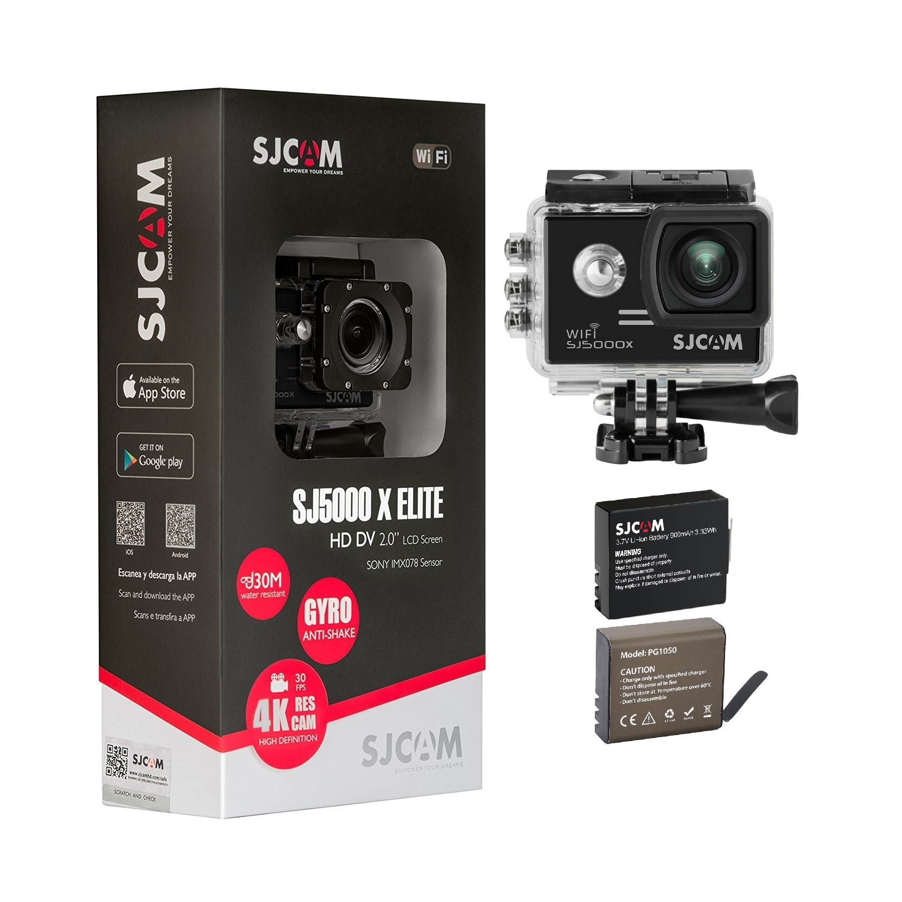 Cámara Deportiva Sjcam Sj5000X 4K Wifi Gyro Estabilizador 2 Baterias
