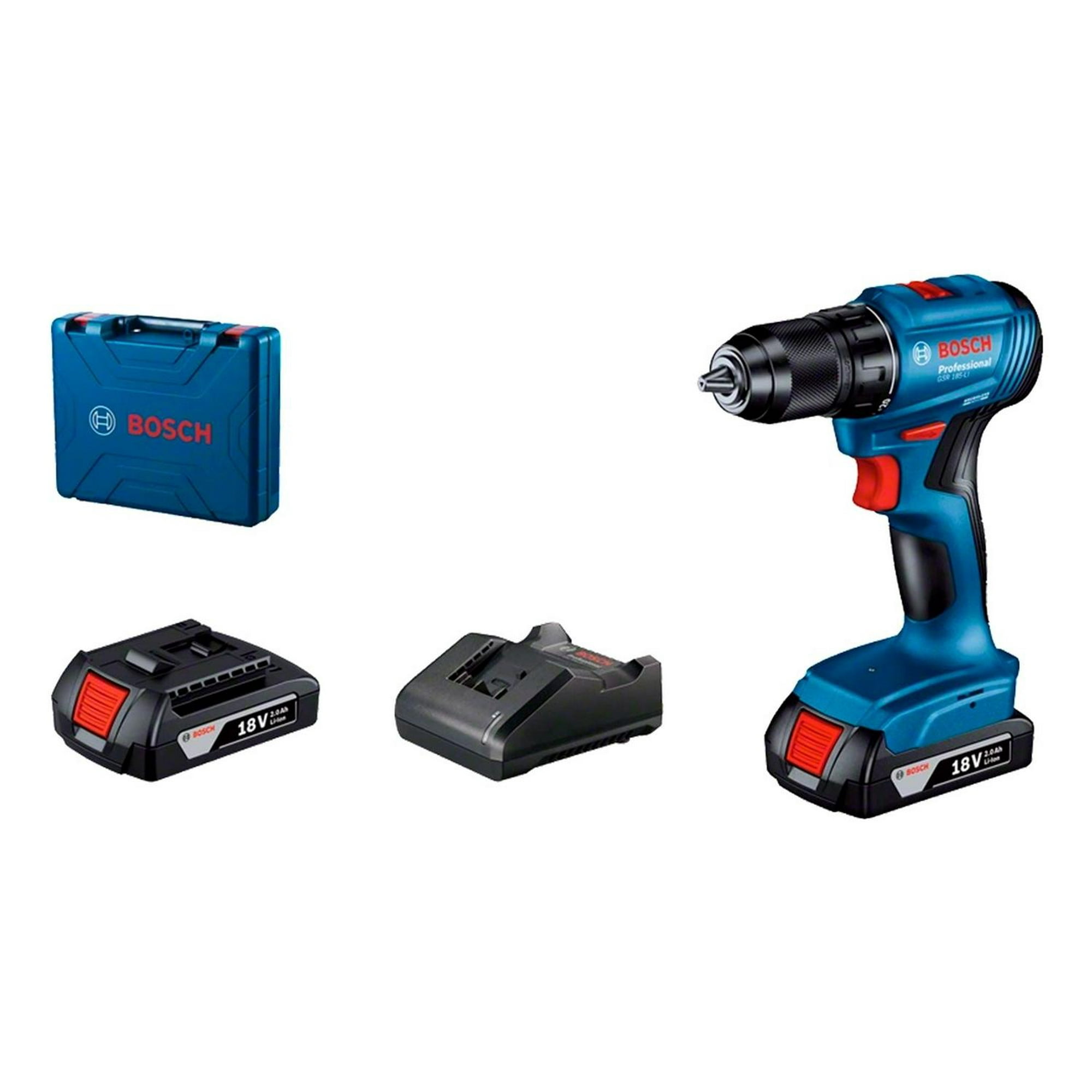 Taladro Atornillador Bosch 18v Gsr 185-li + 2b Azul Oscuro
