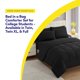 thumbnail image 5 of Juego de ropa de cama Sweet Home Collection Dorm Room Twin XL negro, 5 of 6