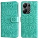 thumbnail image 5 of Funda tipo cartera FOXDOCK para Xiaomi Redmi Note 13 Pro 4G , diseño girasol en relieve, cuero PU, cierre magnético, soporte y tarjetero, 5 of 5