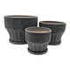 thumbnail image 3 of Set 3 Maceteros Maceta De Ceramica Gris Patrones Negro Alto, 3 of 7