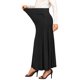 thumbnail image 4 of INSPIRE CHIC Falda Larga de Maternidad Estilo Sirena de Cintura Alta Sobre el Vientre Fruncida Acampanada de Punto Suave Talla 2XL Negra, 4 of 6