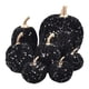 thumbnail image 2 of 7 Calabazas Artificiales Con Purpurina Para Mesa De Fiesta De Otoño, Surtidas, De Terciopelo Negro, 2 of 5