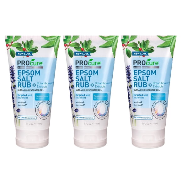 Gel de sal Epsom ProCure con aloe vera, 180 ml (paquete de 3)