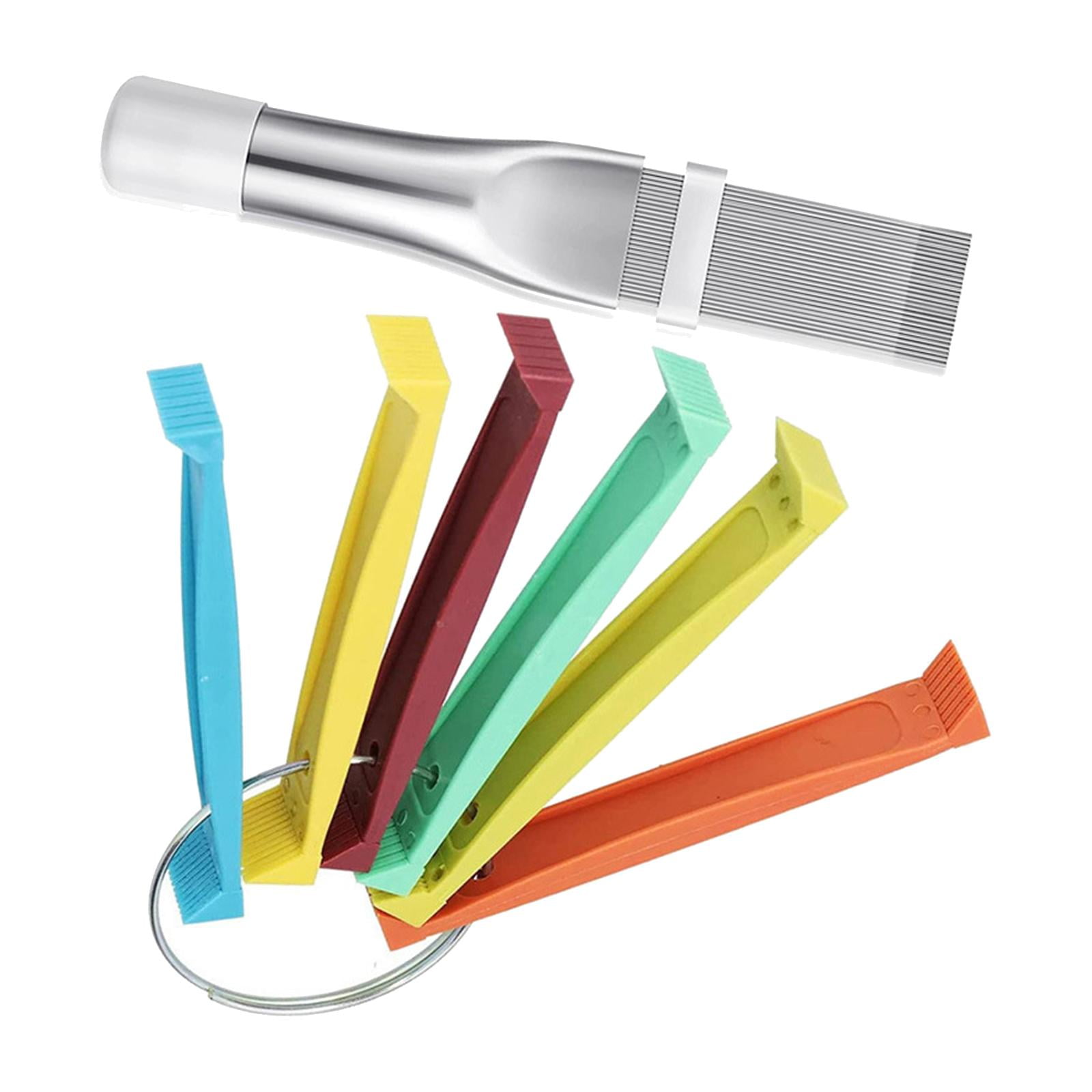 Magideal - Peine De Aletas De Aire Acondicionado Accesorios De Peine De Aletas De Acero Inoxidable Limpiador De Aletas De Aire Acondicionado Peine De Condensador