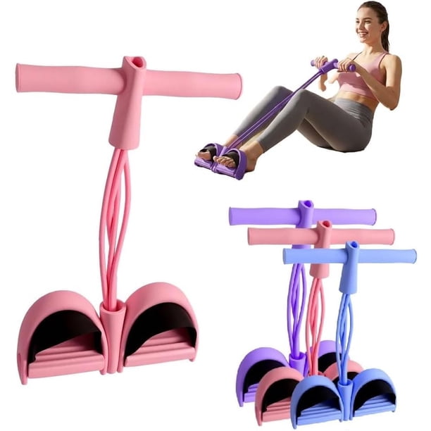 Banda resistencia yoga pedal elástica 4 tubos látex tensión adelgazante estiramiento