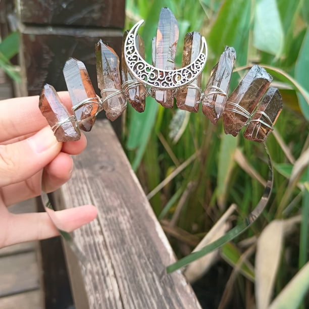 Gorgeous Crystal Quartz Crown Rhinestone Tiara - Perfect for Weddings & Parties!