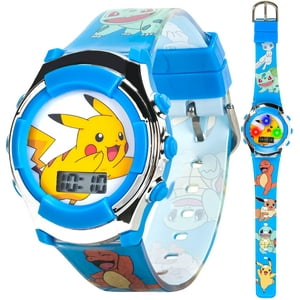 Reloj De Cuarzo Pokemon Para Niños Accutime Con Correa De Plástico Azul 16 Pok4237Az