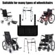 thumbnail image 4 of Bolsa lateral para silla de ruedas, bolsa para reposabrazos, bolsillo organizador, bolsillo para accesorios de silla de ruedas eléctrica, manual/eléctrica, andadores, rollators, color negro., 4 of 6