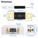 thumbnail image 5 of Portafusibles Baomain 200A ANL 12V/24V chapado en oro (Kit de 1 unidad), 5 of 7