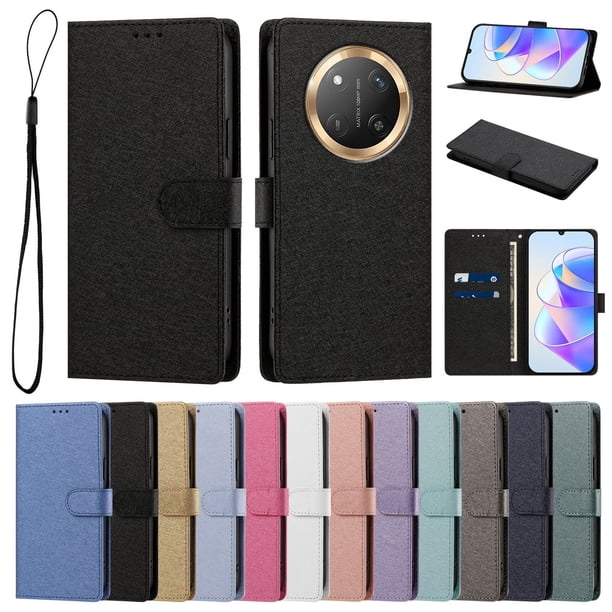 Funda Cartera de PU para Honor X9C con Tarjetas, Negro