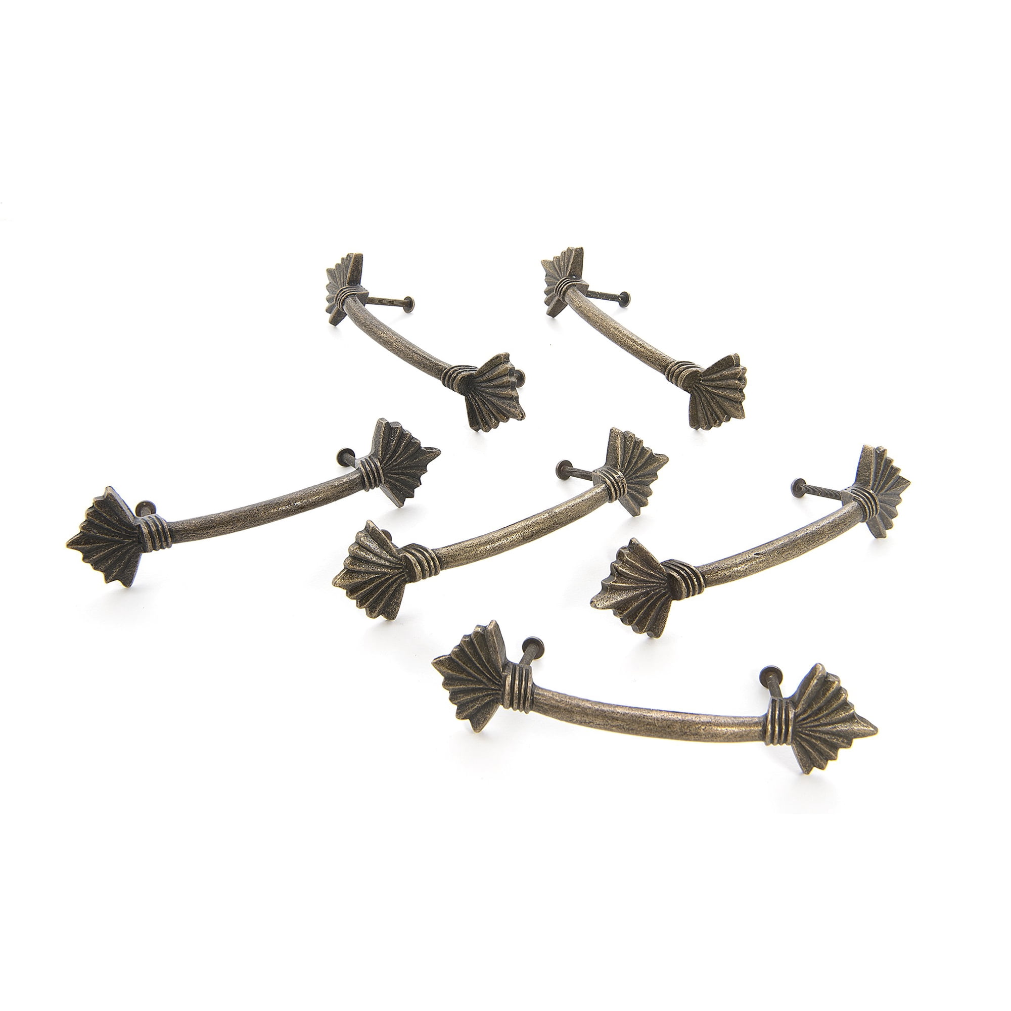 Tirador De Cajón Dritz Home 47080a, Hierro Fundido, Bronce, 6 Piezas
