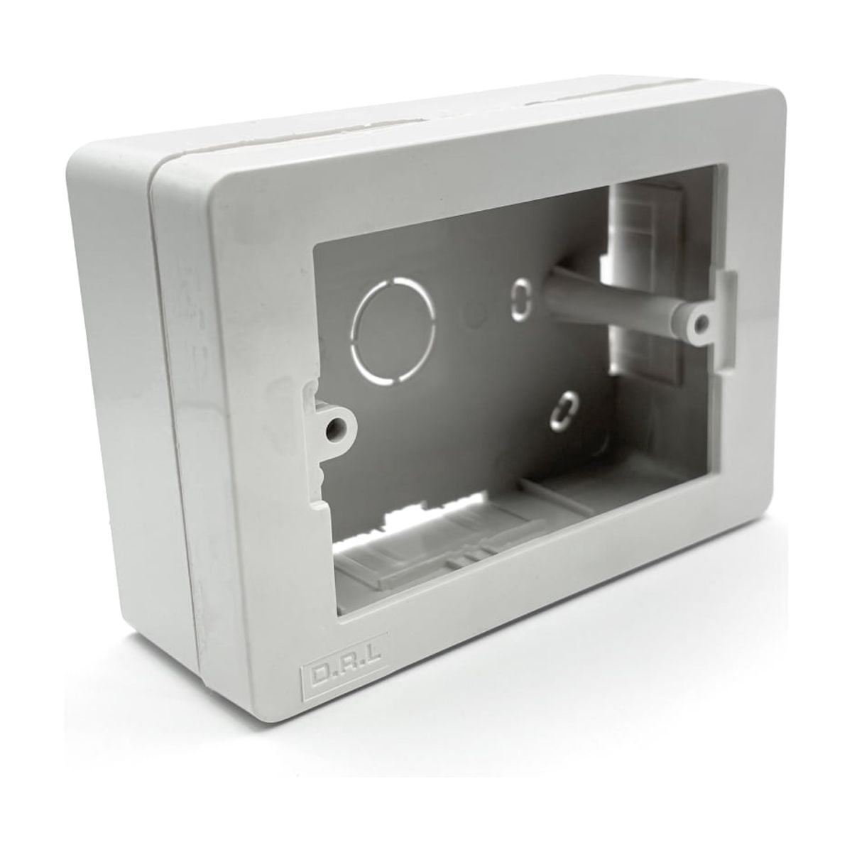Drl - Caja Chuqui Sobrepuesta Blanca Pvc C Tornillos Certificada Blanco