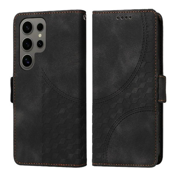 Carcasa FOXDOCK Samsung Galaxy S24 Ultra de cuero PU, diseño acolchado clásico, protección contra caídas y rayones