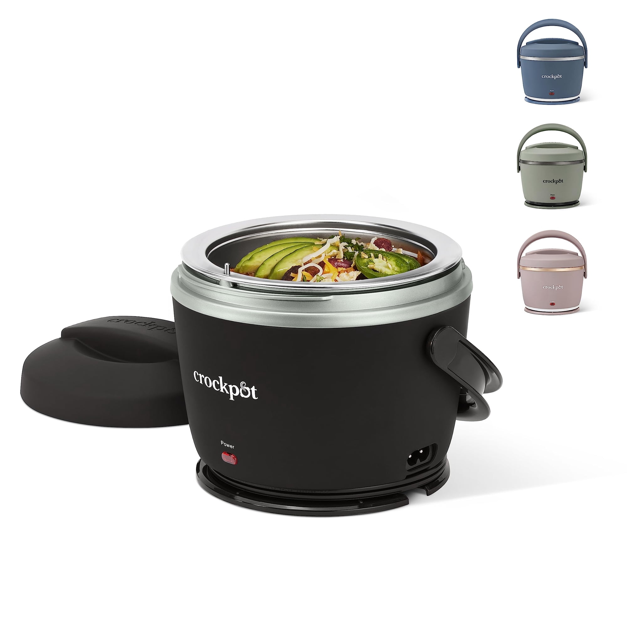 Lonchera Eléctrica Crock-pot, 600 Ml, Portátil, Para Calentar Alimentos, Color Negro