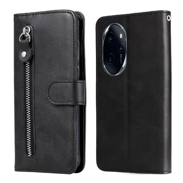 Funda con Cremallera para Honor 100 Pro, Carcasa Cartera de Cuero PU con Soporte y Tarjetero