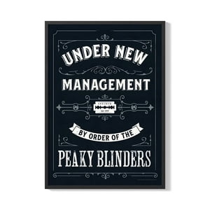 Creango - Cuadro Poster Enmarcado Peaky Blinders Diseño 4 Decorativo