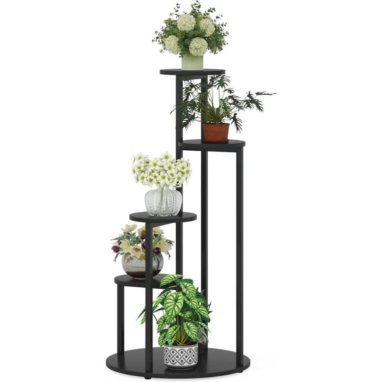 Crusec - Soporte De 4 Niveles Para Macetas Plantas Decorativo