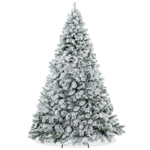 Árbol de Navidad Casafield realista con revestimiento de nieve, 2,3 m, con soporte