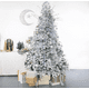thumbnail image 1 of Pack 10 Flores Navideña Adorno De Navidad Decoración Árbol Plateado, 1 of 3
