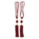 thumbnail image 1 of 1 par colgando bola cortina tieback borlas accesorios de cortina rojo, 1 of 5