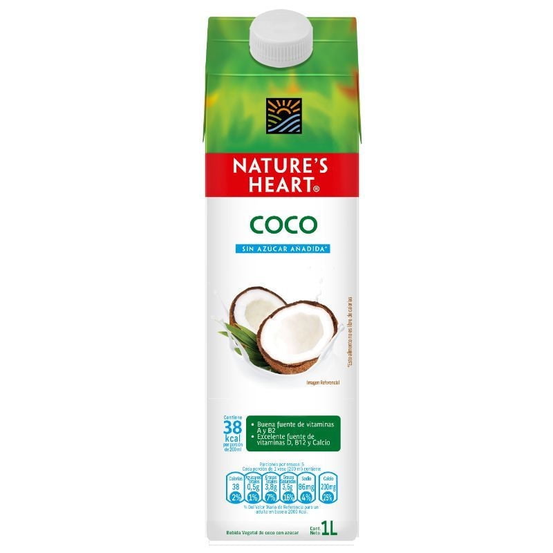 Bebida Vegetal Sin Azúcar Coco. 1 L Nature's Heart