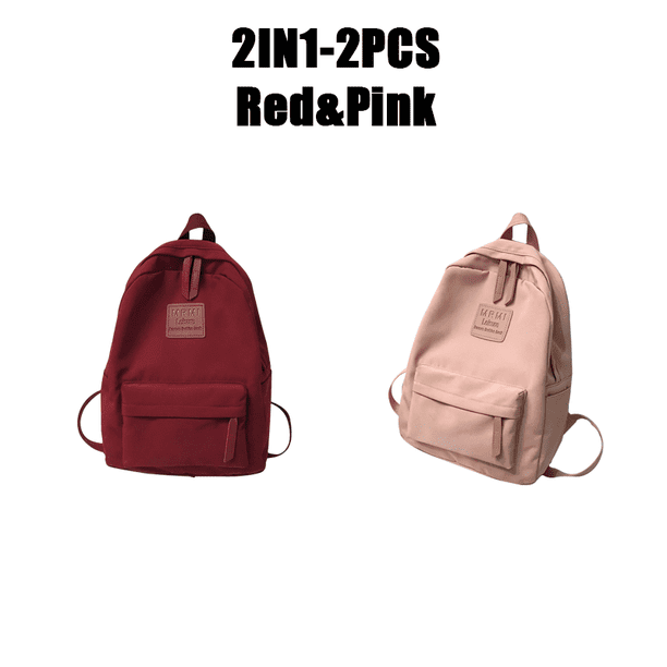 Waterproof Teenage Bookbag Nylon Rucksack Fashion Girl Backpack Women Shoulder Bag High School Schoolbag Black