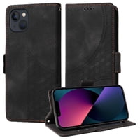 Carcasa Foxdock Iphone 13 De Cuero Pu, Diseño Acolchado Clásico, Protección Contra Caídas Y Rayones