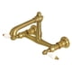 thumbnail image 1 of Grifo de baño de montaje en pared Kingston Brass KS7247PL de latón cepillado, 1 of 3