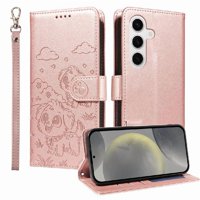 Funda Billetera Foxdock Compatible Con Samsung Galaxy S25 , Diseño Perrito Tierno, Ranuras Para Tarjetas Y Soporte Plegable