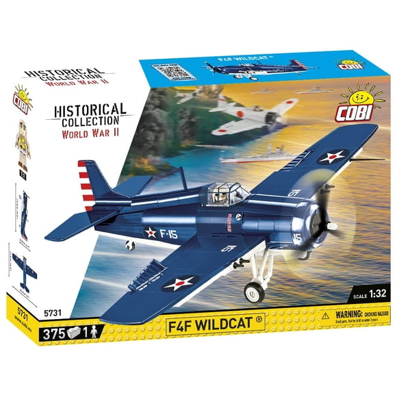 Bloques de construcción COBI F4F Wildcat (5731) con American Pilot