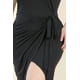thumbnail image 3 of Vestido Midi De Talla Grande Con Lazo Lateral Y Parte Delantera Cruzada De Color Liso, 3 of 5