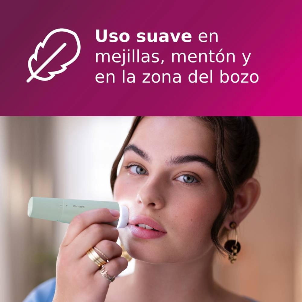 Philips Removedor de Vello Facial BRR474/00 Verde, foto 6