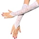 thumbnail image 1 of Guantes De Malla Floral De Encaje Para Mujer, Fiesta De Disfraces Para Mujer, Mitones Largos Sin Dedos, Blanco., 1 of 1