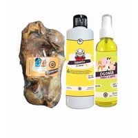 Mascokits - Hueso Humero Cerdo 100% Natural + Shampoo + Colonia
