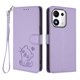 thumbnail image 1 of Honor 600 Smart Funda Billetera con Estampado de Gato, Lila Claro, 1 of 6