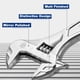 thumbnail image 3 of Llave inglesa WORKPRO 15 cm de acero Cr‑V con recubrimiento cromado satinado, 3 of 7