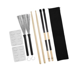 Magideal - Juego De Baquetas, Varillas De Batería, Cepillo, Ligero, Portátil, Resistente, Cepillo De Alambre Para Batería, Amortiguadores De Batería Para Amantes
