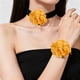 thumbnail image 5 of Collares de Gargantilla de Flores Uxcell para Mujeres, Grandes Gargantillas de Flores de Terciopelo Ajustables Accesorios de Collares Florales para Mujeres Boda Fiesta de Graduación, Rosa, 5 of 6