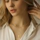 thumbnail image 2 of Collar TONTMY STUDIOS chapado en oro de 14 quilates para mujer con la letra M, 2 of 7