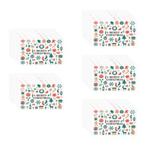 Bothyi - 50 Uds Mini Tarjetas De Feliz Navidad Tarjetas De Felicitación Muñeco De Nieve Para Fiesta De Cumpleaños