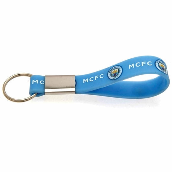 Llavero Manchester City FC Azul Cielo de Silicona Talla Única