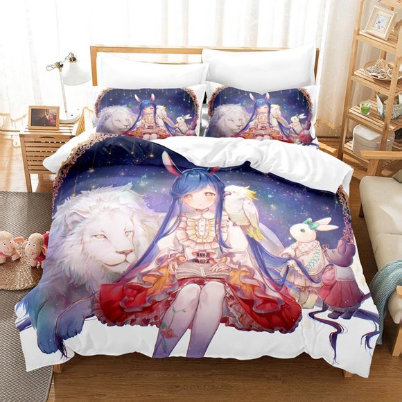 ing Ascendance of a Bookworm Bedding Set Cartoon Anime three-piece set Adult Kid Bedroom Duvet cover Sets Home Textiles Bed Sheets