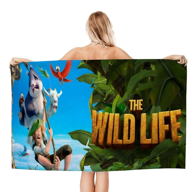 Vida Salvaje Toalla de playa de secado rápido con diseño temático, regalo para mujeres y niñas, ideal para cumpleaños, fans, amantes de la música, uso en la playa o al aire libre, 78 × 160 cm