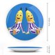 thumbnail image 2 of Plátanos en pijama Plato decorativo de porcelana fina (bone china), plato decorativo de cerámica para hogar, oficina, soporte de pared, platos decorativos para dormitorio - 6 pulgadas (15 cm), 2 of 6