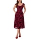 thumbnail image 1 of INSPIRE CHIC Vestidos de Malla para Mujer Gótico Vintage Escote Corazón Sin Mangas Volantes Jacquard Floral Vestido Línea A 2XL Burdeos, 1 of 6