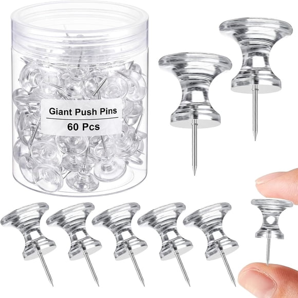 Outus 60 piezas de chinches gigantes grandes, transparentes