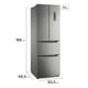 thumbnail image 2 of Refrigerador Fensa 298L No Frost 3 Puertas Inverter DM64S, 2 of 11