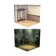 thumbnail image 2 of 2 Piezas 1:12 Telón De Fondo Escena Modelo Colección Dise?o Pantalla Bosque Estudio Habitación, 2 of 5